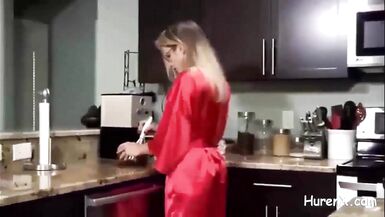 fuck with blonde milf in kitchen - 2 image