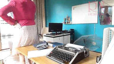 Office domination Boss fucks secretary while she is on the phone. Blowjob in office Cam 2 - 3 image