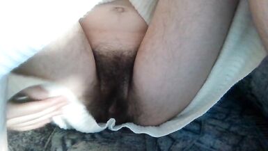 Comfy dress an NO panties but bush. Thickforest. - 7 image