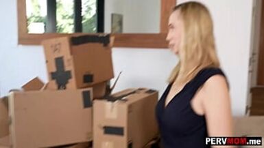 Son helps mature MILF step mom Lilly James to sell all her clothing and she rewarded him - 1 image