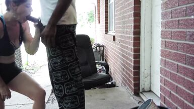 got caught outside and so she met me in the truck