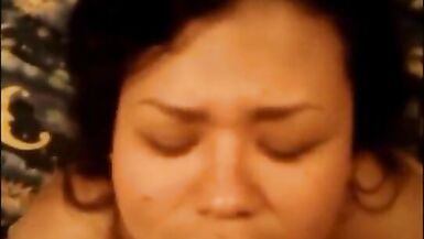 The fat woman masturbates, she sucks me and I cover her pretty slutty face - 15 image