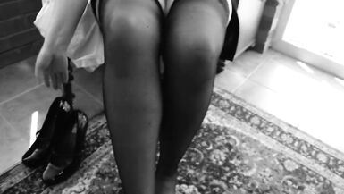 Dirty secretary strips and masturbates for her boss - 5 image