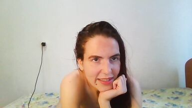 Hairy pussy cumming, webcam show recording. - 15 image