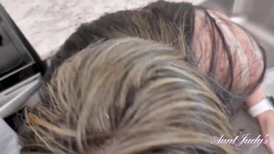 AuntJudys - 43yo Big Ass MILF Brandii Banks Sucks Your Cock in the Kitchen - 6 image