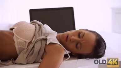 OLD4K. Old guy teaches MILF from Czech Republic Evelyn Neill making it - 1 image