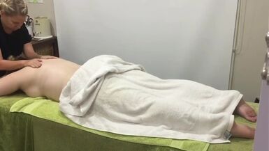 hot pretty bbw getting deep relaxing body massage at spa U010 - 1 image