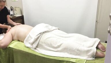 hot pretty bbw getting deep relaxing body massage at spa U010 - 8 image