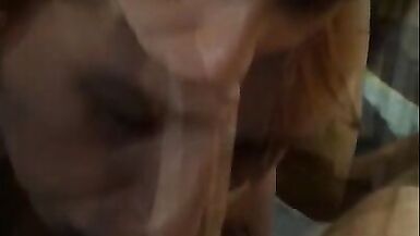 Redhead busty tanned crown sucking tasty and taking in the pussy on all fours. - 6 image