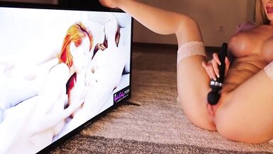 Naughty Busty Teen Girl Masturbates Watching Porn While Mom and Dad Are Next Room - 12 image