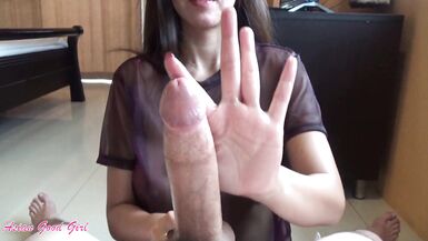 Sexy evil girl ruins 2 orgasms and still wants more cum (so messy!) - 4 image
