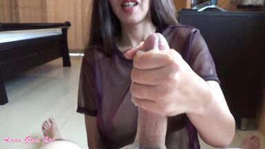 Sexy evil girl ruins 2 orgasms and still wants more cum (so messy!) - 8 image