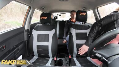 FakeDrivingSchool Eastern Euro MILF Julia North Rides Sleepy Instructor - 5 image