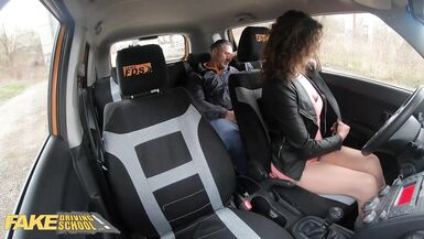 FakeDrivingSchool Eastern Euro MILF Julia North Rides Sleepy Instructor - 6 image