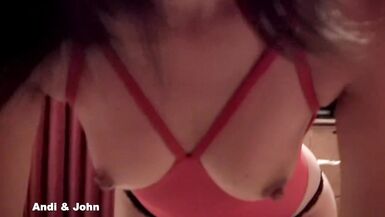 She's A Little Nervous and Shy At First, Really Gets Into It Give A Sexy BJ For Video - Cum on tits - 2 image