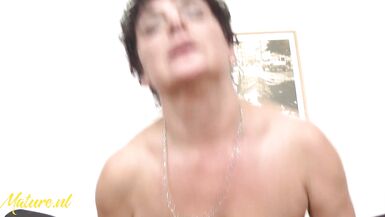 50yo Cougar With Big Natural Tits Gets Her Fat Pussy Fucked By Her New Toyboy - 10 image