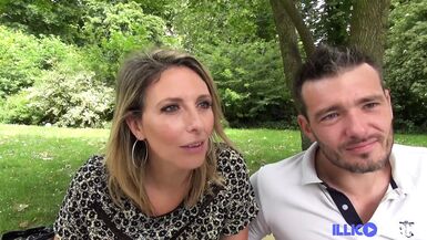 Gabrielle, blonde sexy, dans un plan à trois avec un couple libertin - 1 image