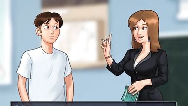 Summertime Saga : La belle-mère fait une branlette à son beau-fils dans la voiture - Épisode 172 - 3 image