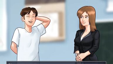 Summertime Saga : La belle-mère fait une branlette à son beau-fils dans la voiture - Épisode 172 - 4 image