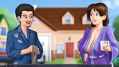 Summertime Saga : La belle-mère fait une branlette à son beau-fils dans la voiture - Épisode 172 - 5 image