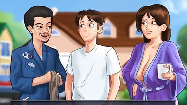 Summertime Saga : La belle-mère fait une branlette à son beau-fils dans la voiture - Épisode 172 - 6 image