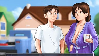 Summertime Saga : La belle-mère fait une branlette à son beau-fils dans la voiture - Épisode 172 - 7 image