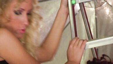 Two hot latex sluts work their pussies together - 13 image