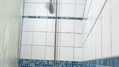 un edited version very horny home alone housewife dildoing naked infront of her iphone - 10 image
