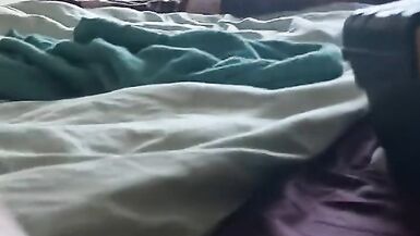 un edited version very horny home alone housewife dildoing naked infront of her iphone - 12 image