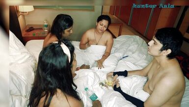 hunter fucking three indian pussies one by one - FFFM - 1 image