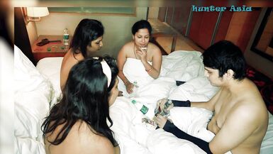 hunter fucking three indian pussies one by one - FFFM - 2 image