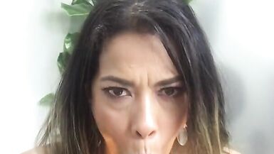 SLOPPY DEEPTRHOAT: I got naughty on my office break, facefuck myself and I sucked it deep - 5 image