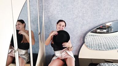 Tight skirt on sexy MILF's ass and dick in her open pussy - 2 image