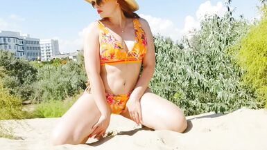 ON THE BEACH WITH HIS STEPMOTHER WHERE SHE MASTURBATES - 15 image