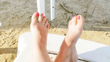 ON THE BEACH WITH HIS STEPMOTHER WHERE SHE MASTURBATES - 3 image