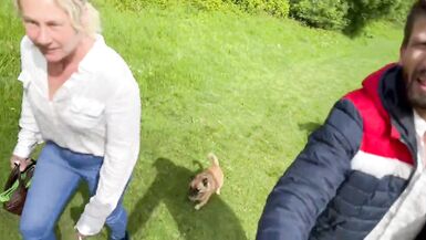 Blowjob on a Dog Walk - 3 image