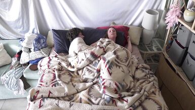Stepson gets up with stepmom in the bed and fucks the wrong hole - 4 image