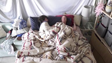 Stepson wakes up with stepmom in the bed and fucks the wrong hole - 4 image