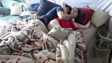 Stepson wakes up with stepmom in the bed and fucks the wrong hole - 7 image