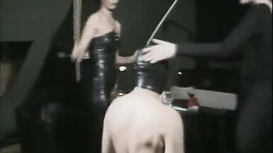 Man enjoys being abused in bondage sex by two women until he orgasms - 8 image