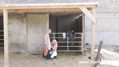MARISKAX Tiny blonde Lisa Ly fucks the stable guy - 3 image