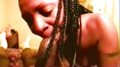 Ebony babe takes huge black cock up her ass - 4 image