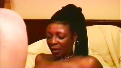 Ebony babe takes huge black cock up her ass - 8 image