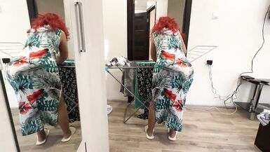 A long dress can be lifted up and a dick inserted into a mature anal - 3 image