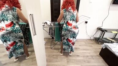 A long dress can be lifted up and a dick inserted into a mature anal - 4 image