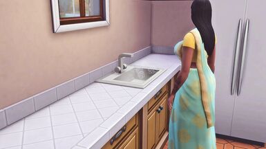 INDIAN MOTHER CATCHES HER INDIAN SON WATCHING PORN AND MASTURBING AND THEN HELPS HIM FOR THE FIRST TIME TO HAVE SEX | THE SIMS 4 - 2 image