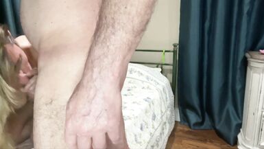 Wife loves sucking cock and getting her ass spread - 2 image
