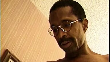 Mature blonde gives black man a blowjob, then fucks - 1 image