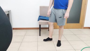 Mature step mother takes clothes measures to her son's friend - 5 image