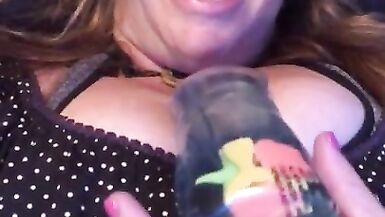 My cougar pussy feels just like this dollar store toy if it popped! Masturbating, nipple play, milf - 4 image
